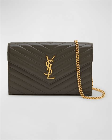 ysl silver chain|YSL large wallet on chain.